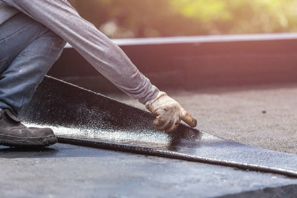 Professional Basement Waterproofing technician working in New Market, VA